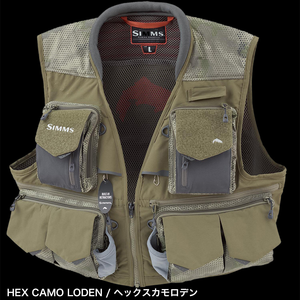 Simms Freestone Vest 2018, hex camo loden