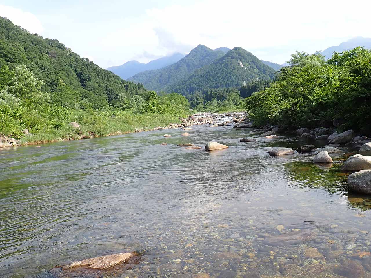中越の渓流