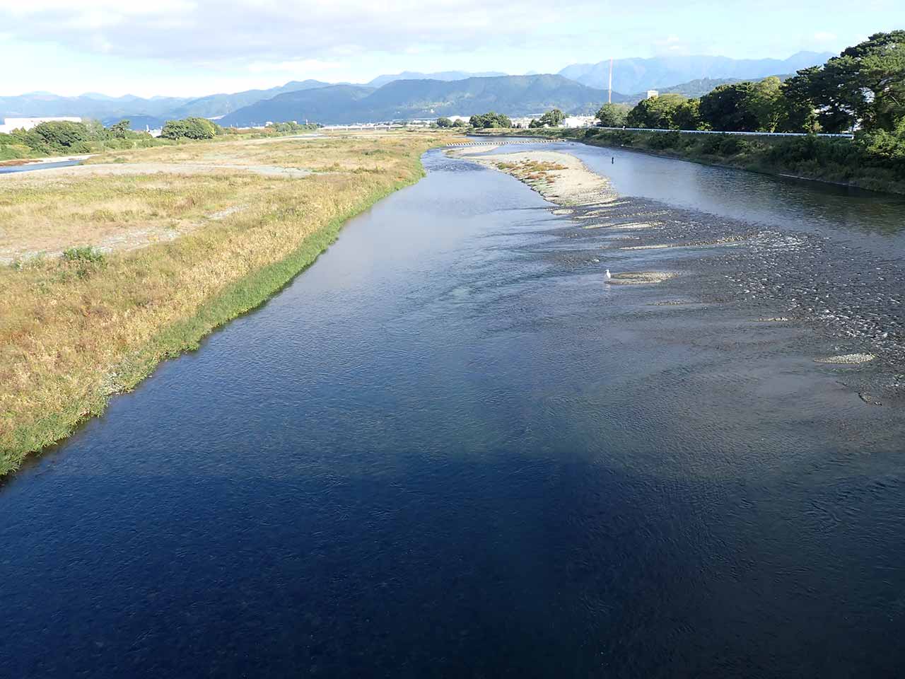 富士道橋の上から
